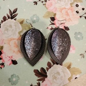 Faux leather earrings